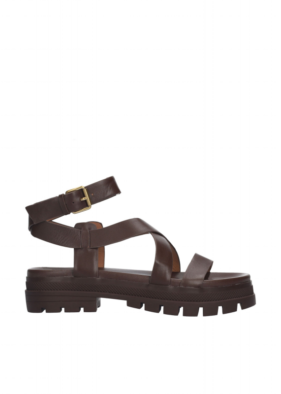 Sandalias Planas De Mujer Bibi Lou De Piel Modelo Lita Ref 778Z10VK MARRON