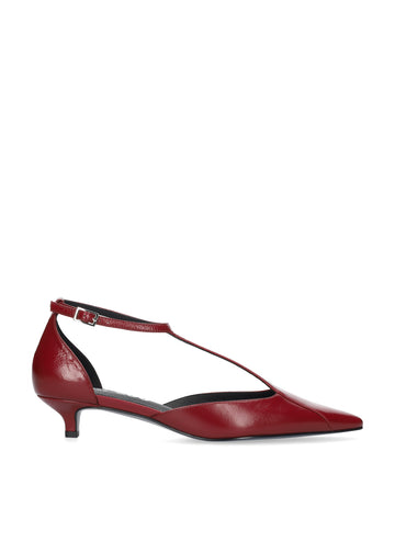 Zapatos de salón Canna Pumps 35 de mujer en piel carmín con punta afilada Bibi Lou