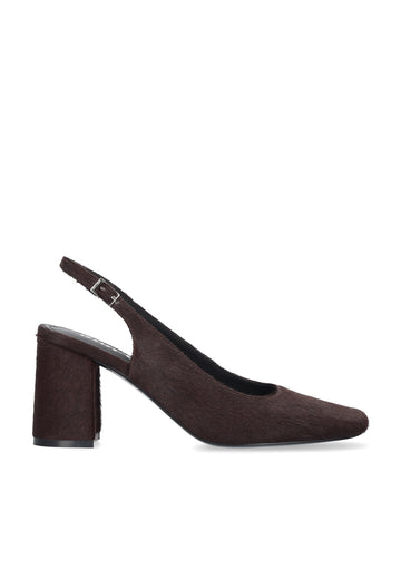Vista lateral de los zapatos de salón de potro para mujer Ione Pumps 85 en color burgundi de BIBI LOU.