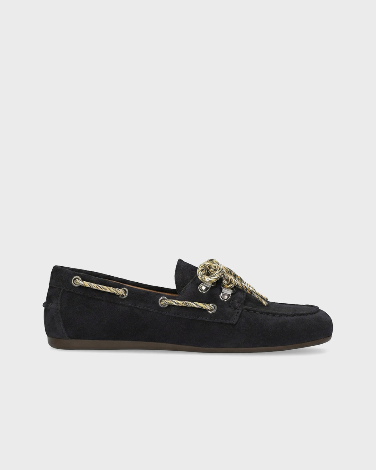 Tana Loafer mocasín clásico de mujer en serraje negro Bibi Lou
