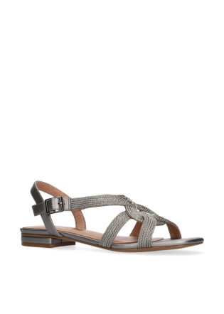 BIBI LOU Flat Sandals Mod. 853Z94HG gun metal