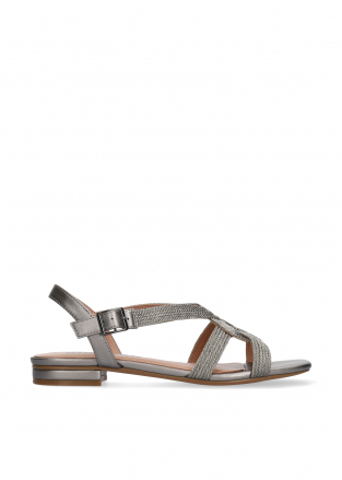 BIBI LOU Flat Sandals Mod. 853Z94HG gun metal