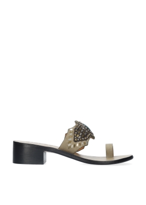 TEAK HEELED SANDALS 30